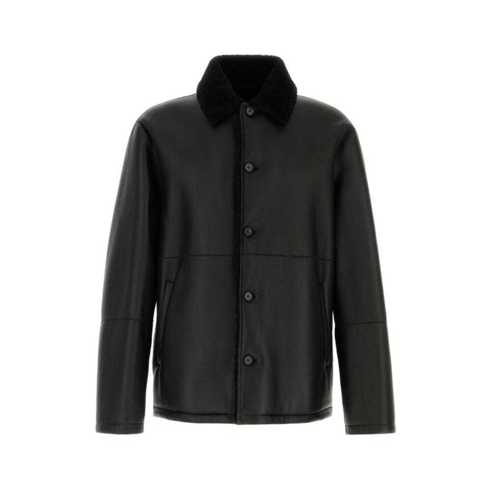 Jil Sander Men Black Shearling Jacket